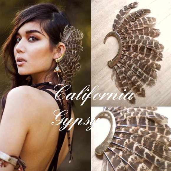 Hippie festival  gypsy feather ear piece - Picture 7 of 8